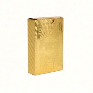 Custom Golden Poker <b>Table</b> Games High Quality Waterproof Gold-Foil Plated Playing <b>Cards</b> - Product Image 3