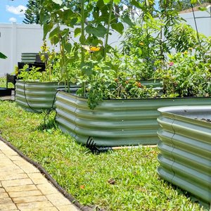 Vente en gros usine : Pots <span class=keywords><strong>de</strong></span> fleurs d'extérieur avec plateau, grandes jardinières pour légumes, bacs <span class=keywords><strong>de</strong></span> culture surélevés pour fruits - Product Image 1