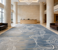 Bedruckter Nylon-Teppich für Außenbereich, Badezimmer und Hotel, in Rollenform mit Schnittflor und Jacquard-Technik, Quadratisches Flurläufer-Muster