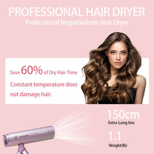 Sèche-cheveux mains libres de voyage avec support pliable, moteur AC 1200W, haute vitesse, léger, pour hôtel et usage domestique - Product Image 1