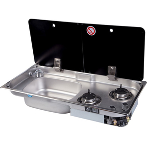 Estufa de Gas para Yates y Autocaravanas de Alta Calidad a Precio de Fábrica, Accesorios para Barcos con Cubierta de Vidrio, Estufa de Gas para Yates con Fregadero - Product Image 3