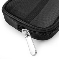 Pochette de rangement pour pinceaux de maquillage, étui pliable en maille transparente avec fermeture éclair pour crayon à sourcils, fard à paupières, pinceau à eye-liner