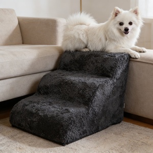 Evcil Hayvan Merdiveni Köpek Merdiveni Sünger Dolgulu Çıkarılabilir ve Yıkanabilir Eğimli Basamaklar Küçük Yaşlı Köpekler için Merdiven - Product Image 6