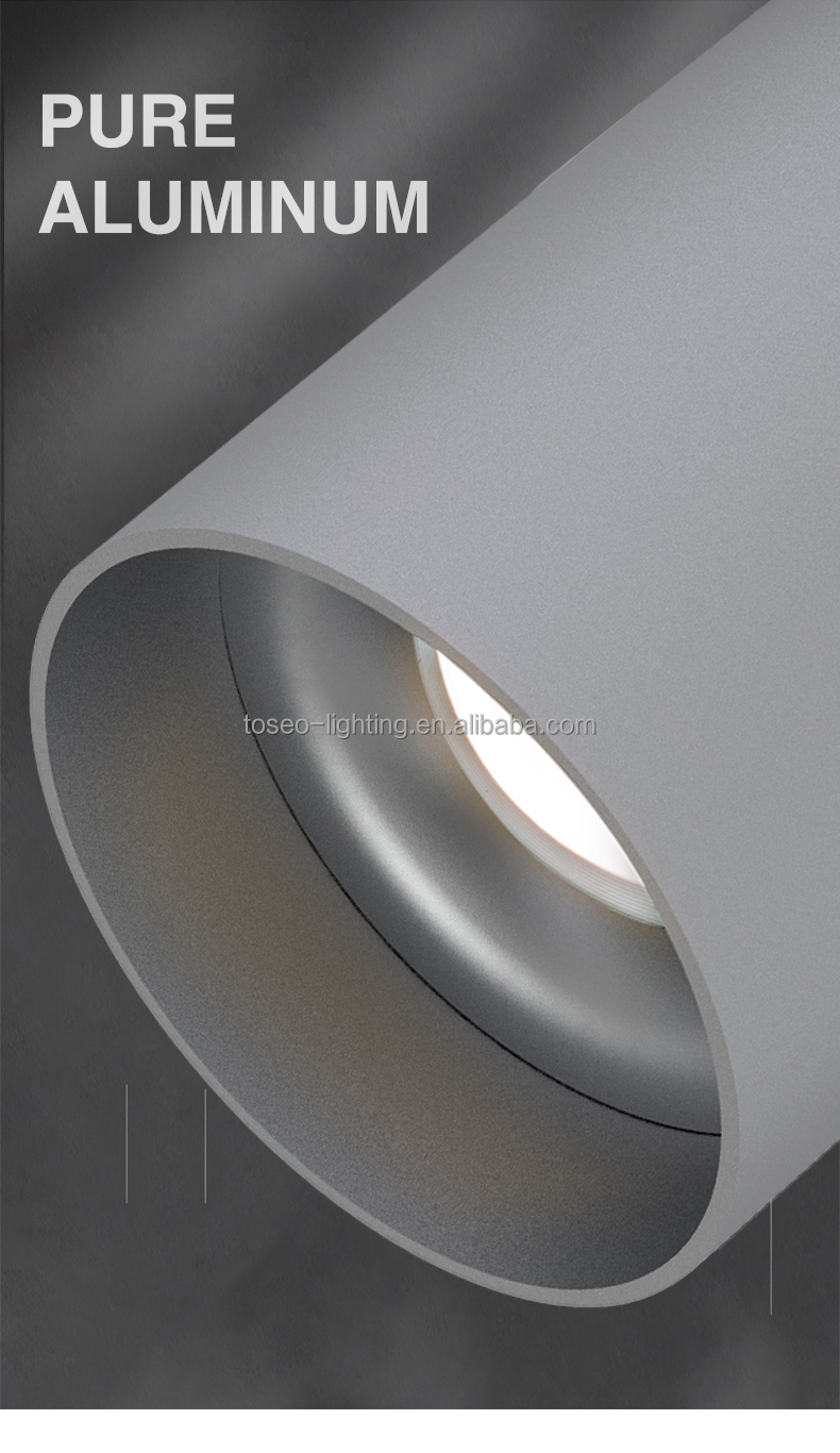 Anti Glare Surface Mounted Led Downlight Pure Aluminium Gu10 Ceiling Lighting Fixture