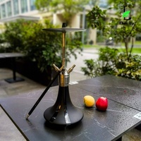 Chicha Steamula Ultimate Gen I d'origine allemande, 4 tuyaux, 51 cm, en acier inoxydable et verre, pour plusieurs personnes, salon, bar, club, café, shisha