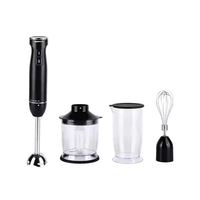 Mixeur plongeant portable professionnel 4 en 1, bouton poussoir, vitesse variable, acier inoxydable, 400 W, mode turbo domestique, fruits et légumes