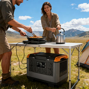 Générateur solaire LiFePO4 d'extérieur 2016Wh 2400W, station d'alimentation portable MPPT à onde sinusoïdale pure, alimentation de secours domestique - Product Image 6