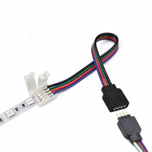 2PIN 8MM 10MM Red And Black Wires Solderless Fast Led Strip Connector