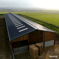 Establo para Ganado con Estructura de Acero Moderna, Resistente al Fuego y a la Corrosión, para Granjas Lecheras, Cría de Vacas, a Prueba de Fugas, de Instalación Rápida