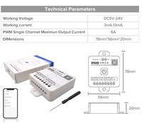 Controlador LED todo en uno SXZM SP630E SPI 5CH PWM con píxeles RGBW de 2,4G, controlador de aplicación WS2812B WS2811 para carga máxima de 6A
