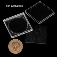 Boîte de rangement pour pièces de monnaie en acrylique avec fermeture à pression, pour collectionneurs de pièces, protection or/argent, personnalisable, pour pièces gradées, avec gaufrage