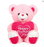 Vente en gros d'ours en peluche doux et mignon, rose et rouge, pour la Saint-Valentin, la fête des mères, cadeau, peluche anime, ours en peluche, couverture réconfortante, coton PP
