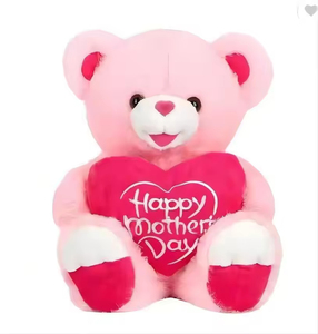 Orsetto di peluche anime rosa e rosso, morbido e carino, regalo all'ingrosso per San Valentino e Festa della Mamma, in cotone PP - Product Image 1