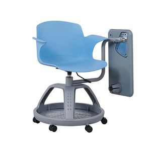 Chaise d'étudiant universitaire moderne et durable en plastique ergonomique avec tablette d'écriture pour réunions, formation et bureau à domicile - Product Image 4