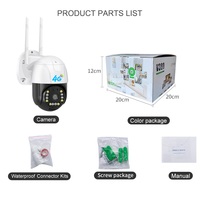 Kamera Keamanan PTZ Nirkabel 4G 3MP Outdoor V380 Harga Pabrik Q12, Night Vision, IP66, Full Color Night Vision, AI Human Tracking