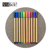 Stylos feutres jaunes STASUN à pointe fine 0,4 mm, marqueurs colorés pour le dessin artistique et la papeterie scolaire/de bureau