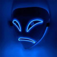 Masque de lumière LED en PVC de haute qualité Accessoires de costumes de conception unique pour les fêtes d'halloween Masque de maquillage dominant