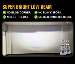 Vente directe d'usine OEM ODM, lentille de projecteur H4 Mini Bi Led 110W 13000LM, faisceau haut/bas, projecteurs à lentille Led avec pilote intégré - Product Image 4