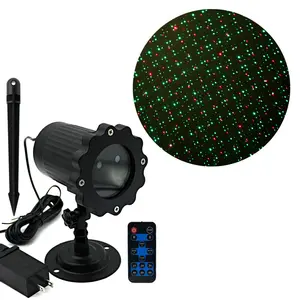 Projecteur laser de Noël 2 couleurs pour l'extérieur, projecteur de lumière laser, spectacle de lumières de luciole avec télécommande RF, étanche, intérieur
