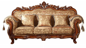 Meubles de salon en bois massif bon marché à bas <span class=keywords><strong>prix</strong></span>, canapé royal, ensemble antique en tissu doré, style européen, ivoire, 1 ensemble - Product Image 6
