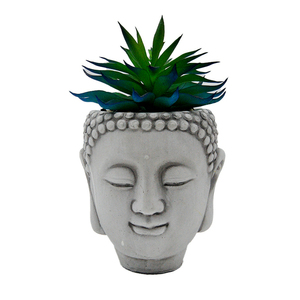 Vente en gros Plateaux de fleurs succulentes en ciment à tête de bouddha-Meilleures ventes de jardinières en béton pour le jardinage à domicile - Product Image 5