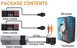 <span class=keywords><strong>Console</strong></span> de Jeu Portable 2026 avec Double Connexion TV Intégrée et Jeux Classiques – <span class=keywords><strong>620</strong></span> Jeux Inclus - Product Image 3