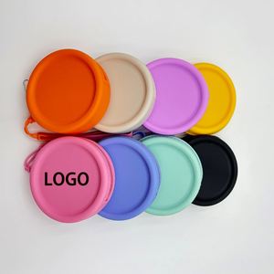 Wholesale New Round Silicone Coin <b>Purse</b> Portable Data Cable Earphone Silicone Storage Bag Jewelry Silicone Bag - Product Image 4