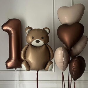 <span class=keywords><strong>Orso</strong></span> <span class=keywords><strong>palloncino</strong></span> cuori grande numero <span class=keywords><strong>orso</strong></span> bruno palloncini 0-9 anni, palloncini decorazioni opache Teddy compleanno bambino festa 32 pollici - Product Image 3