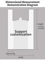 Sacs en T-shirt personnalisés en PEHD durables avec impression flexo, en matériau biodégradable pour expositions, supermarchés et commerce de détail