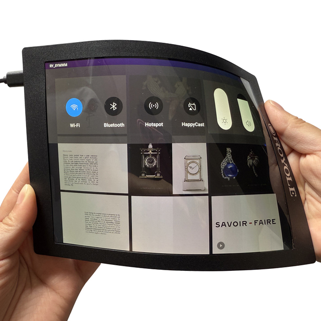 7.8 Inch 1440*1920 Flexible AMOLED Screen Bendable OLED Display Touch Panel BT WIFI Play Video Picture Phone Screen Mirroring