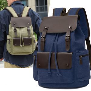 2026 Men's High Quality Canvas Laptop <b>Backpack</b> <b>Large</b> Capacity Leisure Business Schoolbag Youth Fashion College Travel Sport Bag - Product Image 1
