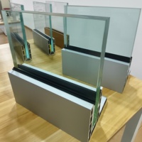 Système de balustrade en verre trempé sans cadre View Mate A100, design moderne, base en aluminium en forme de U, résistant à la rouille, pour extérieur