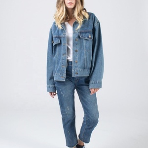 Classique plaine vestes <span class=keywords><strong>en</strong></span> <span class=keywords><strong>jean</strong></span> pour femme <span class=keywords><strong>veste</strong></span> <span class=keywords><strong>en</strong></span> <span class=keywords><strong>jean</strong></span> <span class=keywords><strong>oversize</strong></span> - Product Image 5