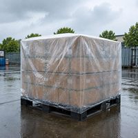 Housse de palette extensible en PE, protection robuste pour palettes, idéale pour sécuriser les charges de palettes lors de la manutention en entrepôt et à l'exportation