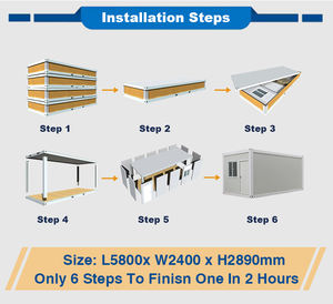 <span class=keywords><strong>Casa</strong></span> Contenedor Prefabricada Modular de Acero Ligero, Personalizable, de Bajo <span class=keywords><strong>Precio</strong></span>, con Dormitorio, para Micro-Vivienda Urbana, Extensión de Vivienda - Product Image 5