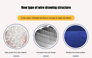 2025 ngoài trời tiện lợi gấp nệm không khí giường đôi kích thước cắm trại Nệm bãi biển PVC cắm trại Nệm tự bơm hơi - Product Image 5