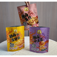 Sachet d'emballage personnalisé imprimé pour snacks de pommes de terre épicées, avec fermeture éclair et trou de suspension, pour aliments marinés, type stand-up