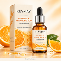 Sérum Visage Hydratant Éclaircissant Léger à la Vitamine C et à l'Acide Hyaluronique – Marque Privée OEM ODM Vente en Gros
