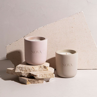 Bougie parfumée artisanale NOVA, sur mesure, promotionnelle, premium, aromathérapie, pour la maison, longue durée, 100% bio.