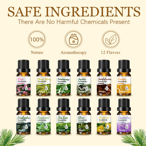Huiles essentielles en gros 100% biologiques pures Ensemble d'huiles essentielles Boîte cadeau personnalisée, Convient aux diffuseurs d'ambiance et aux massages - Product Image 5