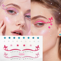 Autocollants en strass pour le visage, les yeux et le corps, autocollants en pierres précieuses pour le maquillage de fête, de festival et de scène
