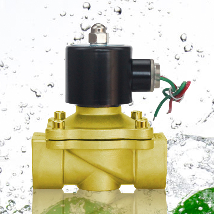 ROTK 2/2 moyen à action directe normalement fermé 11/2 "pouces Orifice 40mm en laiton bronze AC380V électrovanne