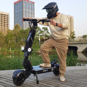 Trottinette électrique pliable avec écran intelligent, accélérateur rotatif, moteur sans balais, roues de 11 pouces, autonomie de 60-120 km, 72V, démarrage NFC - Product Image 2