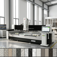 Centre d'usinage CNC HMI 5 axes ATC pour la découpe de comptoirs de cuisine en quartz, granit, pierre, marbre, 12 outils, 10/11 kW
