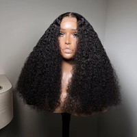 Perruque Jerry Curly en gros, cheveux humains vierges vietnamiens bruts, donneur unique, sans colle, dentelle HD 13x4, pré-épilée, pour femmes noires