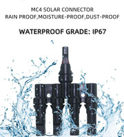 Conector de panel solar MC a prueba de agua IP67 Cable ignífugo con enchufes macho y hembra Carcasa de PC DC Power 1P y 2P _ pins