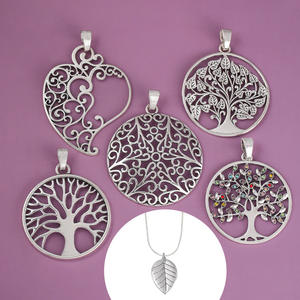 Colgantes grandes retro más vendidos, Estrella y Luna, accesorios de plata antigua, collares, pulseras, materiales de bricolaje - Product Image 4