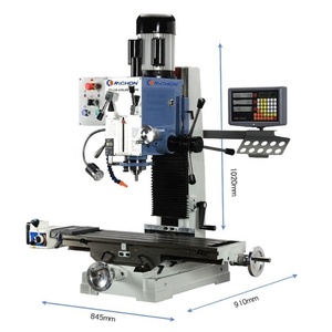 Machine de fraisage et de perçage de bureau ZX45G à colonne carrée, tête à engrenages, pour métaux, 16mm-45mm, mini-machine de fraisage et de perçage F - Product Image 1