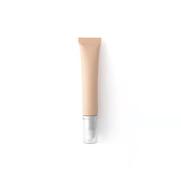 Tube compressible vide rose mat de 20 ml pour crème contour des yeux, emballage cosmétique en plastique de 20 g, maquillage, nettoyage de la peau, tête de massage en céramique