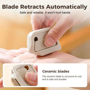 High Quality Ceramic Blade Safety Box Cutter, Mini <b>Portable</b> Magnetic Design , Efficient Cardboard Opening Utility Knife - Product Image 4